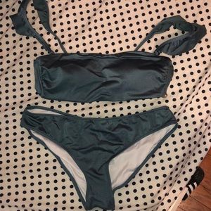 FINAL🎉PINK Shine Flutter Ruffle Bikini Swim Set